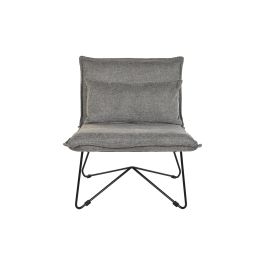 DKD Home Decor Sillon Urban Gris Negro Poliester Metal 78 x 75 x 66 cm