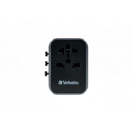 Verbatim Uta-03 Adaptador Universal De Viaje Con 1 Puerto Usb-C - 2 Puerto Usb-A - 2 Puerto Usb-C