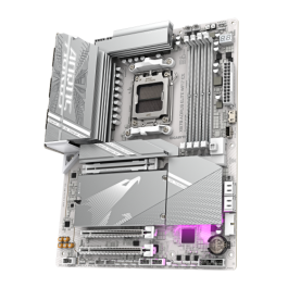 GIGABYTE Placa base X870 A ELITE WF7 ICE - Compatible con CPUs AMD Ryzen 9000, VRM digital de 16+2+2 fases, hasta 8000MHz DDR5 (OC), 4xPCIe 5.0 + 4xM.2, Wi-Fi 7, LAN 2.5GbE, USB 3.2 Gen 2x2