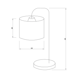 El Tigre Lámpara de Mesa SKD-T1012 de Tela y Madera, Diseño Único y Elegante para Dormitorio, Comedor y Sala de Estar