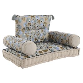 DKD Home Decor Sillon Azul Beige 55 x 18 x 90 cm Set de 4