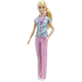 Mattel Barbie Muñeca Tú Puedes Ser Enfermera GTW39 +3 Años Muñeca Enfermera con Estetoscopio para Niñas