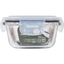 Santa Clara Fiambrera Rectangular Tapa Hermética 375cc 14.5x11 cm Clara (12 Unidades)