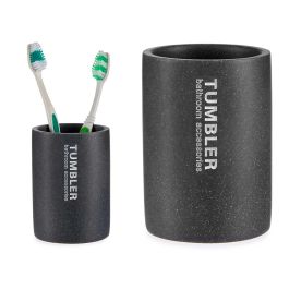 Vaso Portacepillos Baño De Resina Gris Berilo 7X10CM (12 Unidades) Precio: 40.49999954. SKU: S3608347