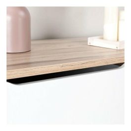 FINLANDEK VANKKA Cómoda Cajonera Escandinava, 3 Cajones, Roble y Blanco Mate, Patas Madera Maciza, 80x42x86 cm