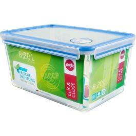 Emsa CLIP & CLOSE Fiambrera Hermética Rectangular, 8,0 Litros, Transparente/Azul, Maxiformato Precio: 33.7900002. SKU: B18G29T7PA