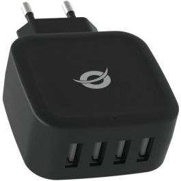 Conceptronic ALTHEA04B Cargador 4 Puertos USB-A 25W 5V/2.4A Negro