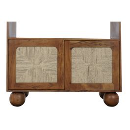 DKD Home Decor Estanteria Basant ratan Marron Oscuro Natural Acacia Ratan 90 x 40 x 181 cm