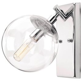 DKD Home Decor Lámpara Aplique Moderno Plateado de Metal y Cristal para 1 Bombilla E14 25W - 25x27x20 cm Precio: 34.25994. SKU: S3031469