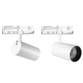 Foco de Carril LED Trifásico CCT y Potencia Seleccionable 20-30W 3000-6000K 3000lm CRI90 Blanco IP20 Aluminio ATL080030-T