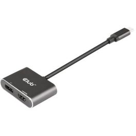 Club3D CSV-1552 MST-Hub USB 3.2 Tipo C a DisplayPort/HDMI 4K 60Hz - Adaptador Multi Stream Transport Negro