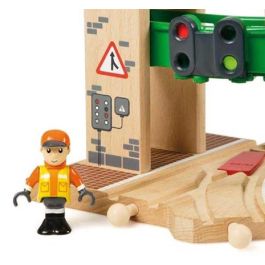 Brio World 33674 Estación de Control y Derivación para Tren - Semáforo, Interruptor Mecánico, Figura Incluida, Sin Batería, +3 Años