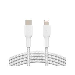 Cable Trenzado Belkin Caa004Bt1Mwh Usb-C A Lightning Boost Charge Largo 1 M Color Blanco