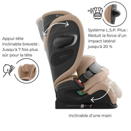 Cybex Gold Silla de coche Pallas G i-size CYB4063846543403, 76-150 cm, 9-50 kg, 15 meses-12 años, Beige almendra Plus