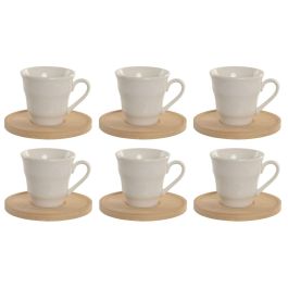 DKD Home Decor Set de 6 Tazas de Café Básicas de Porcelana y Bambú Blancas, 90ml, 6.4 x 6.2 x 8.5 cm Precio: 12.50000059. SKU: B152GYM3PD