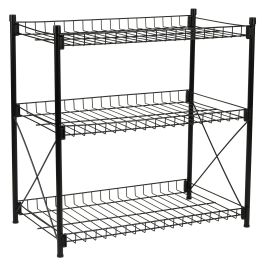 Confortime Estantería 3 Niveles Metal 52 x 34 x 55 cm (2 Unidades)