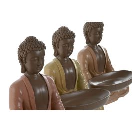 Figura Oriental DKD Home Decor Coral Lima 16 x 25.5 x 19.5 cm (3 Unidades)