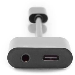 Digitus Adaptador Convertidor USB-C a USB-C y Jack 3.5mm - USB 3.2 Gen 1 (3.1 Gen 1) - Negro - 0.2m