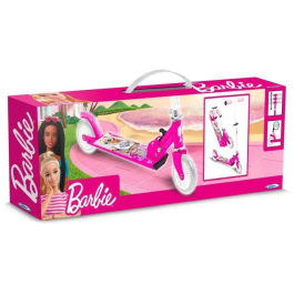 Stamp Patinete Plegable Barbie - Rodamientos ABEC 5, Freno de Pie, Altura Ajustable, Plataforma de Aluminio, Manijas de Espuma