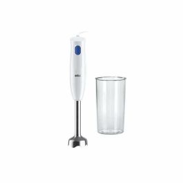 Braun MQ10.001M Batidora de Inmersión MultiQuick 1, 450W, 0.6L, Cuchilla de Acero Inoxidable, Azul, Blanco con Taza de Medición
