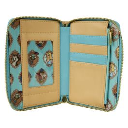 Loungefly Cartera Pinocho Disney Piel Sintética Billetera con Cremallera y Ranuras para Tarjetas Detalles en Relieve