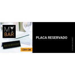 Placa Acrílica Reservado 12x4 cm - My Bar (24 Unidades) Placa Acrílica Reservado 12x4 cm - My Bar (24 Unidades)