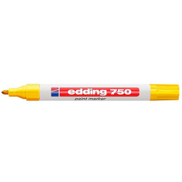 Edding Marcador Permanente Tinta Opaca 750 Amarillo
