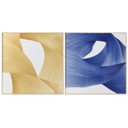 Cuadro Moderno DKD Home Decor Azul Amarillo 3.5 x 120 x 120 cm (2 Unidades) Precio: 332.49999948. SKU: B1GXES9Q6L