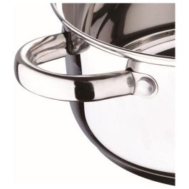 San Ignacio Batería de cocina Cassel SG-8171, 5 piezas acero inoxidable: cazo Ø16 cm, cacerola con tapa Ø18 cm, cacerola con tapa Ø20 cm