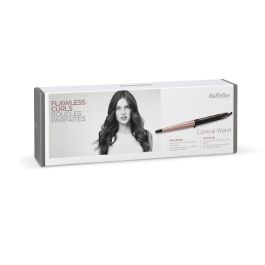 BaByliss C454E Rizador Varita Cónica Cerámica de Cuarzo 25-13mm 6 Temperaturas 160-210°C para Cabello Largo Calentamiento Rápido