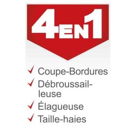 Scheppach SCH4046664285274 Desbrozadora térmica 4 en 1: desbrozadora, podadora, cortasetos y recortadora OMF52-4P