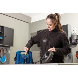 Scheppach Air Force 5 Compresor Portátil 12V, 8 bar, Manómetro Digital con Preajuste de Presión y Almacenamiento Integrado