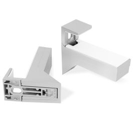 Italiana Ferramenta R9006 Soporte Estante Mural Kalabrone Maxi Zamak 25kg para Madera 25-50mm Kit 2 Unidades Gris