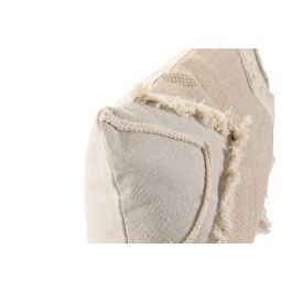 DKD Home Decor Cojín Boho Beige Natural Algodón Yute 50 x 30 cm con Cremallera (Pack de 2 Unidades)