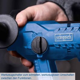 Scheppach BC-RHD230-X Taladro Percutor sin Escobillas 20V IXES, 2,2 Julios, SDS Plus, 1400 rpm, sin Batería/Cargador