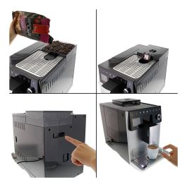 Melitta CI Touch F630-101 Cafetera Superautomática con Molinillo, Depósito Extraíble 1.8L, 2 Depósitos Granos, Pantalla Táctil, Plata Melitta CI Touch F630-101 Cafetera Superautomática con Molinillo, Depósito Extraíble 1.8L, 2 Depósitos Granos, Pantalla Táctil, Plata