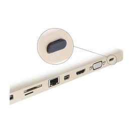 DeLOCK 64014 Protector Antiestático para USB-C Hembra, 10 Unidades, Negro