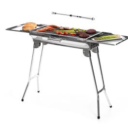 Pack Barbacoa Plegable de Acero Inoxidable para Carbón y Encendedor Eléctrico Recargable y Flexible InnovaGoods