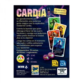 Devir Duelo por Cardia Juego de Mesa Estratégico de Cartas, Partidas Rápidas para 2-4 Jugadores, Edad 9+, 15 Minutos