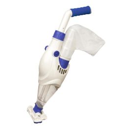Gre Electric VAC Aspiradora de piscina eléctrica recargable sin cables para piscinas enterradas, escaleras y esquinas, con filtro, blanco y azul