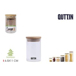 Quttin Tarro de Borosilicato 6.5 x 11 cm con Tapa de Bambú (24 Unidades) Precio: 30.68999956. SKU: B18WVGJ9AP