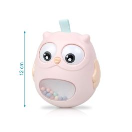 Sonajero Búho Rosa