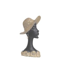 Busto Romimex Marrón Resina Mujer Sombrero 15 x 28 x 6 cm Precio: 37.50000056. SKU: B1AVBEFPCH