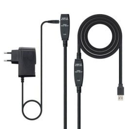 Nanocable 10.01.0313 Cable Alargador USB 3.0 con Amplificador para Larga Distancia - USB Macho a Hembra, 15m, Negro, 5Gbps Nanocable 10.01.0313 Cable Alargador USB 3.0 con Amplificador para Larga Distancia - USB Macho a Hembra, 15m, Negro, 5Gbps
