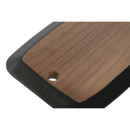 DKD Home Decor Tabla de Cortar de Cocina Moderna de Pizarra y Madera de Acacia, Colores Negro y Natural, Medidas 30 x 20 x 1.8 cm