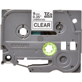 BROTHER Cinta laminada transparente/negro 9 mm