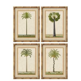 Cuadro Tropical DKD Home Decor Verde Natural 2.5 x 60 x 45 cm (4 Unidades) Precio: 127.50000021. SKU: B14V64HDBX