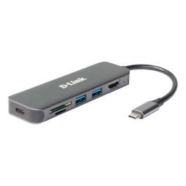 D - link Docking D - Link USB Tipo C 6, 2x USB 3.2 Gen 1, 1x USB Tipo C, 1x HDMI 1.4, Lector Tarjetas SD, 4K Ultra HD, Power Delivery 60W, Gris Precio: 59.98999952. SKU: S55168697