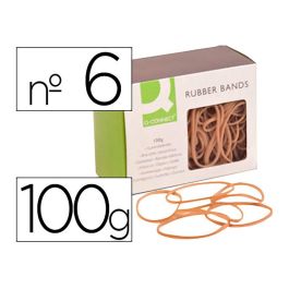 Q-connect Gomillas elásticas de caucho de alta calidad 100 gr, número 6, 60 x 2 mm para oficina, escuela o hogar Precio: 1.88999943. SKU: S7908444