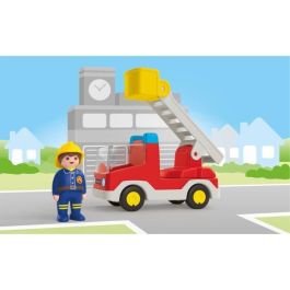 Playmobil Camión De Bomberos Junior 71683 con Escalera y Figura para +12 Meses